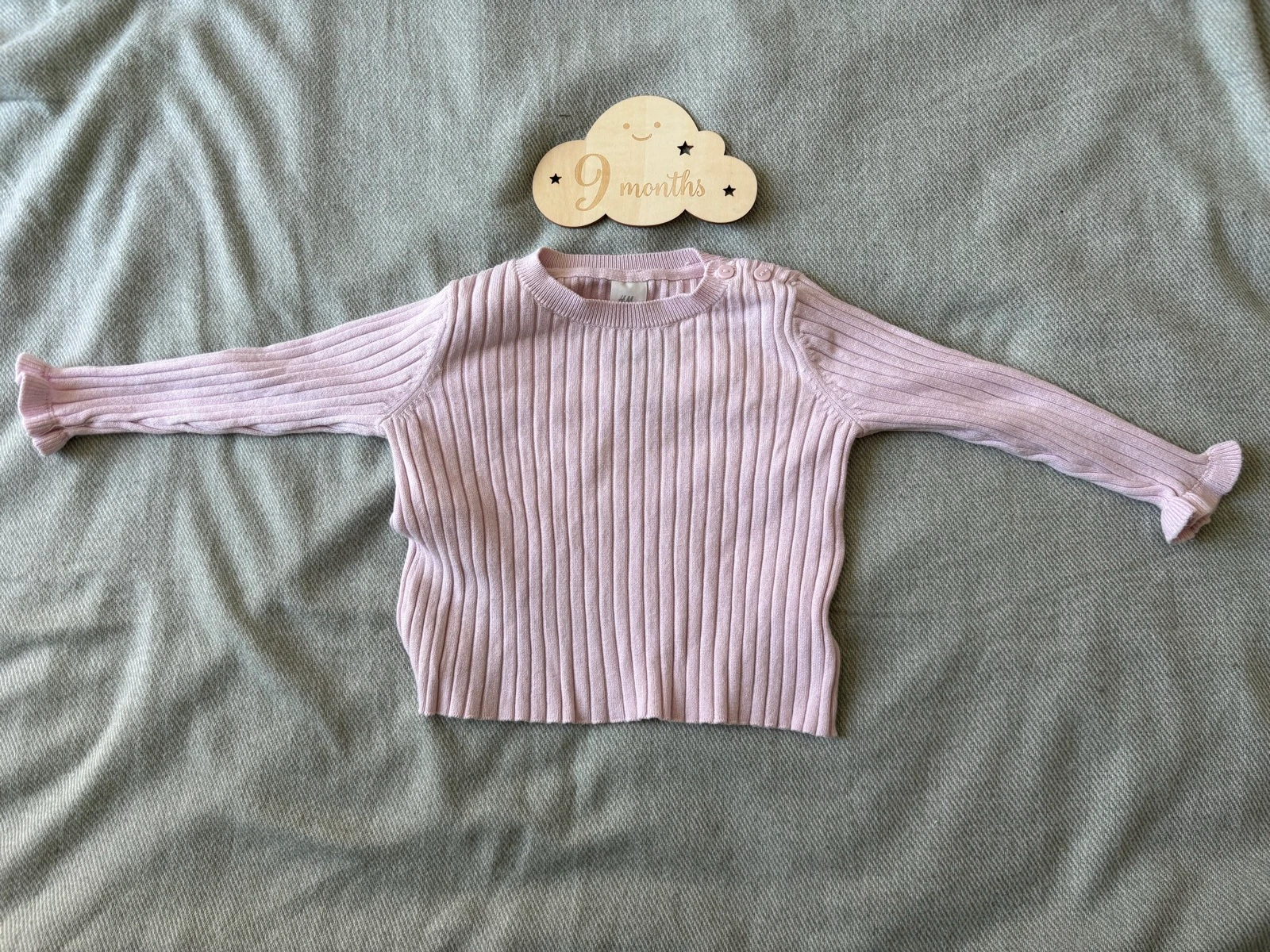 170/ Pull léger rose - H&M - 9 mois - 74 cm